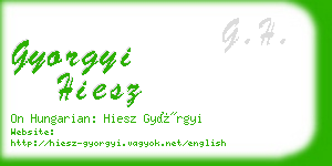 gyorgyi hiesz business card